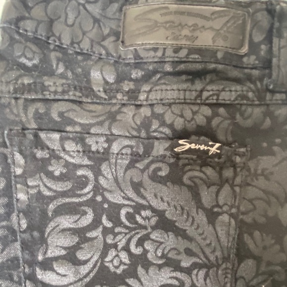 Seven7 Black Waxed Skinny Jeans - Picture 7 of 7